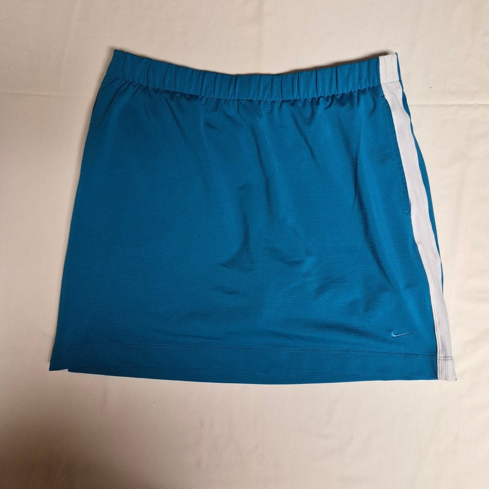 Nike Golf Teal Blue Athletic Skort Small S Womens Tennis Skirt Fit Dry Mesh Trim